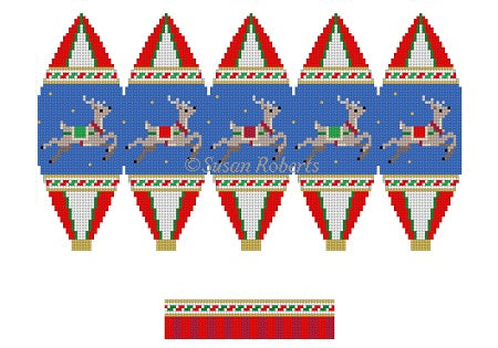 Night Time Reindeer - 3D Hot Air Balloon