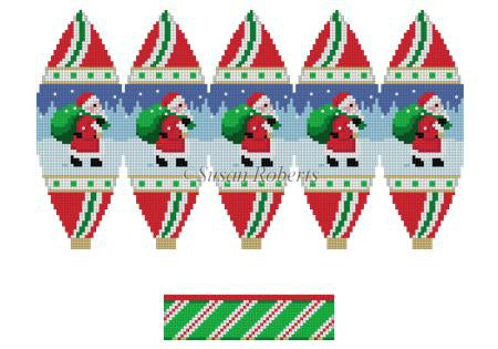Santa W/ Sac - 3D Hot Air Balloon