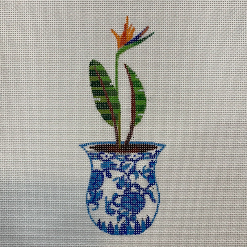 Birds of Paradise in Chinoiserie Vase