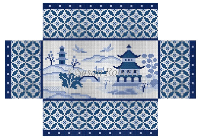 Oriental Scenic, blues - Brick Cover
