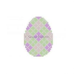 Argyle pink & green - Mini Egg