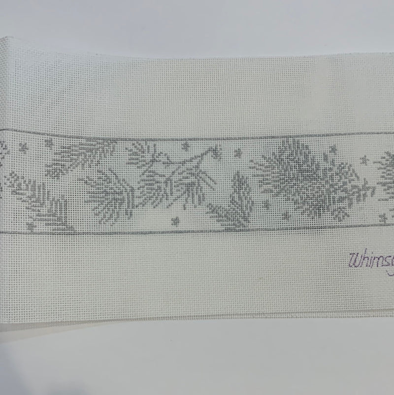 Pine Bough and Stars Gusset - Silver