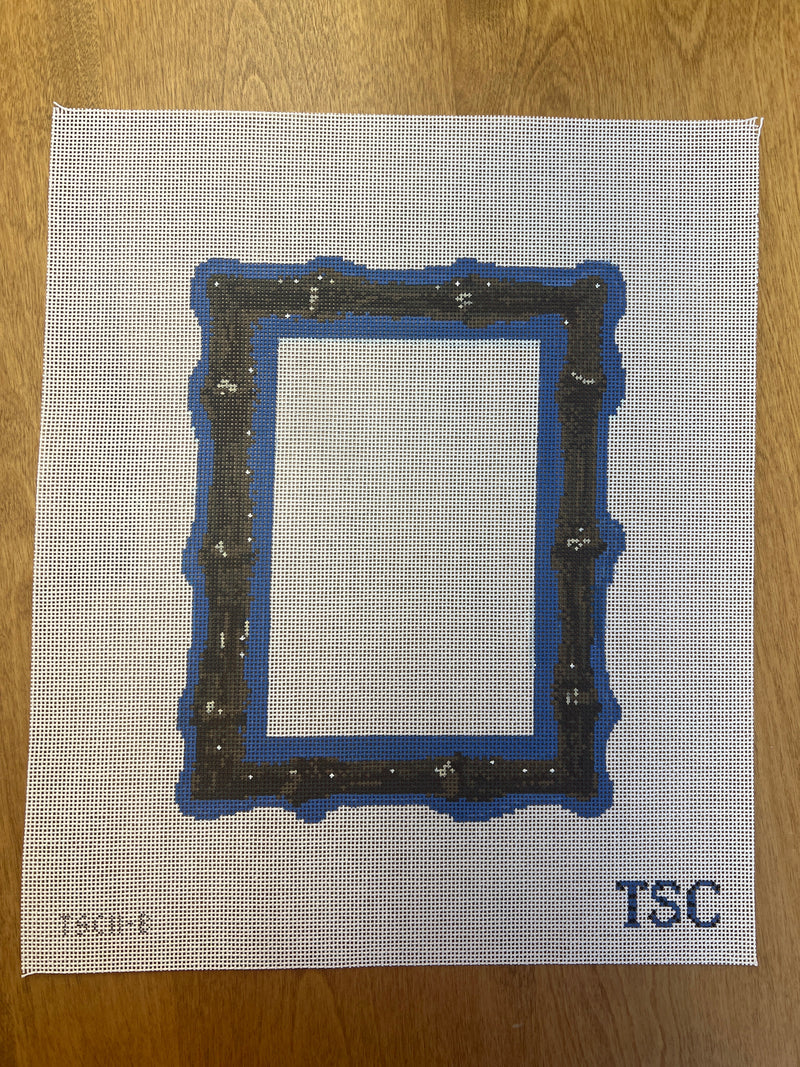The Sheffield Collection ·  Burnt Bamboo Picture Frame-Blue