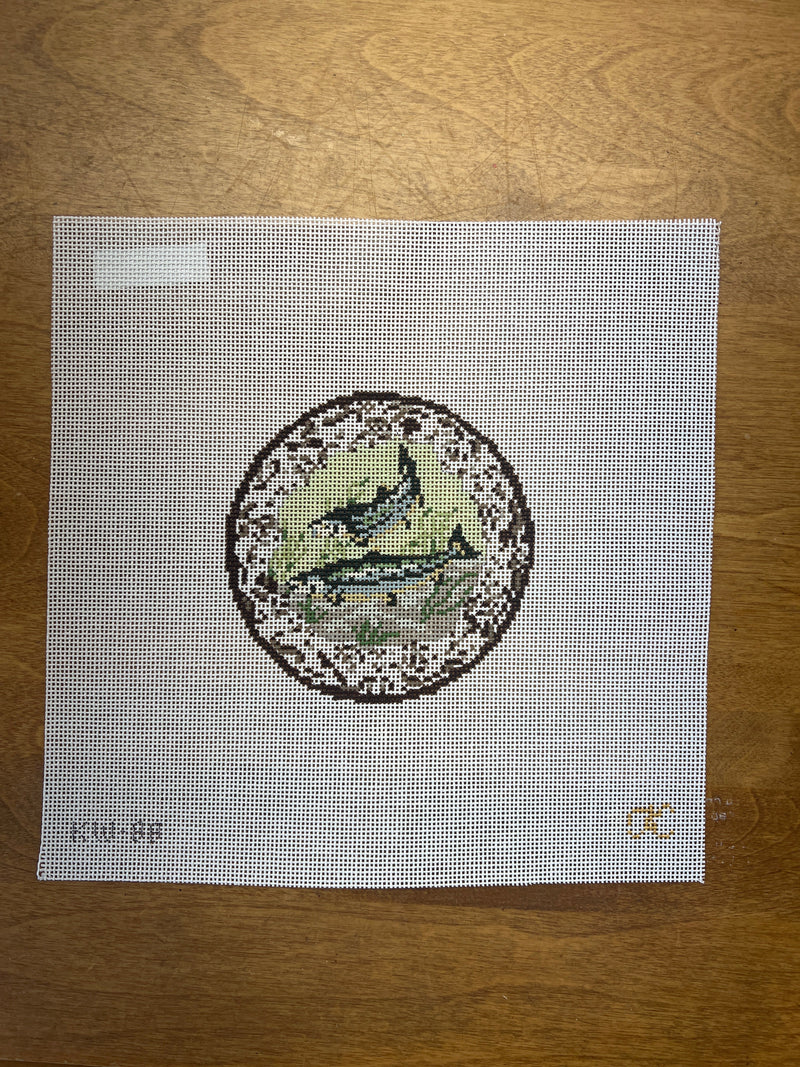 Kate Woodward ·  Transferware Salmon Plate