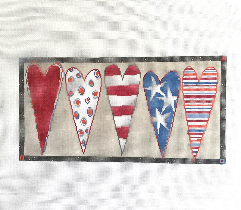 Stars & Stripes Heart Bolster (18 mesh)