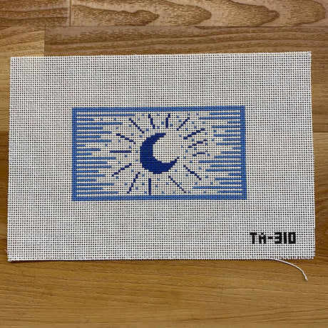 Blue and White Moon Eyeglass Case insert