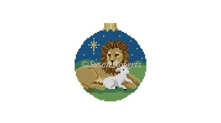 Lion and Lamb - 3" Round Ornament