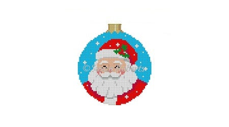 Santa Face - 3" Round Ornament