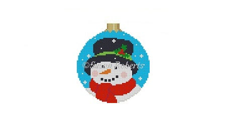 Snowman Face - 3" Round Ornament