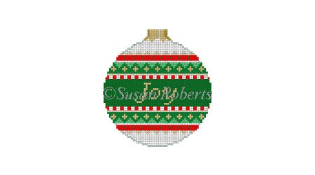 "Joy"   - 3" Round Ornament