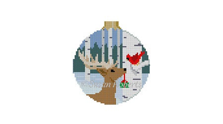 Cardinal Gift - 3" Round Ornament