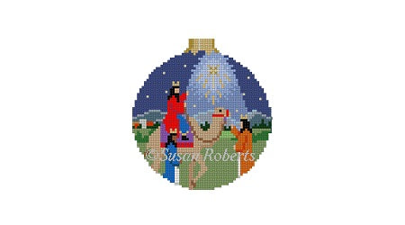 Nativity, 3 Kings - 3" Round Ornament