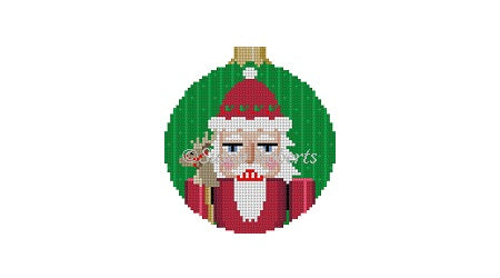 Santa, nutcracker - 3" Round Ornament