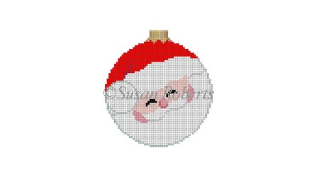 Santa Face - 3" Round Ornament