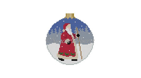 Night Time Walk - 3" Round Ornament