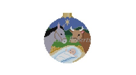Jesus W/ Animals - 3" Round Ornament