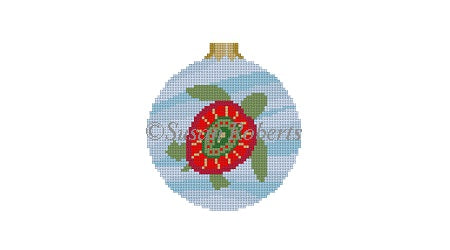 Painted Turtle - 3" Round Ornament