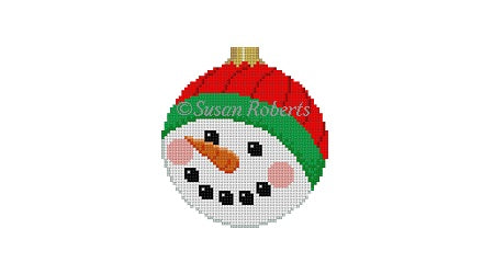 Snowman's Face - 3" Round Ornament