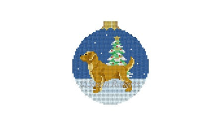 Golden Retriever - 3" Round Ornament