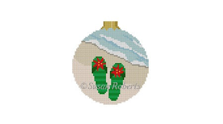 Christmas Flip Flops - 3" Round Ornament
