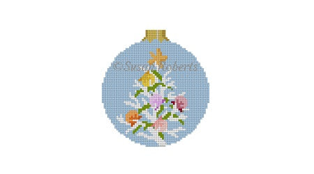 Coral Christmas Tree - 3" Round Ornament