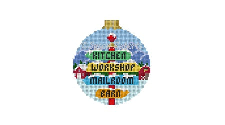 North Pole Signs - 3" Round Ornament