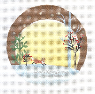 Folk Art Rounds: Fox & Moon