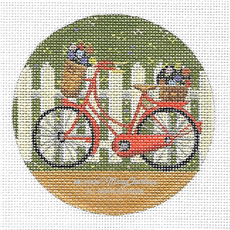 Folk Art Rounds: Fairy Bicycle