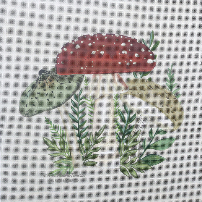 Floral: Three Mushrooms