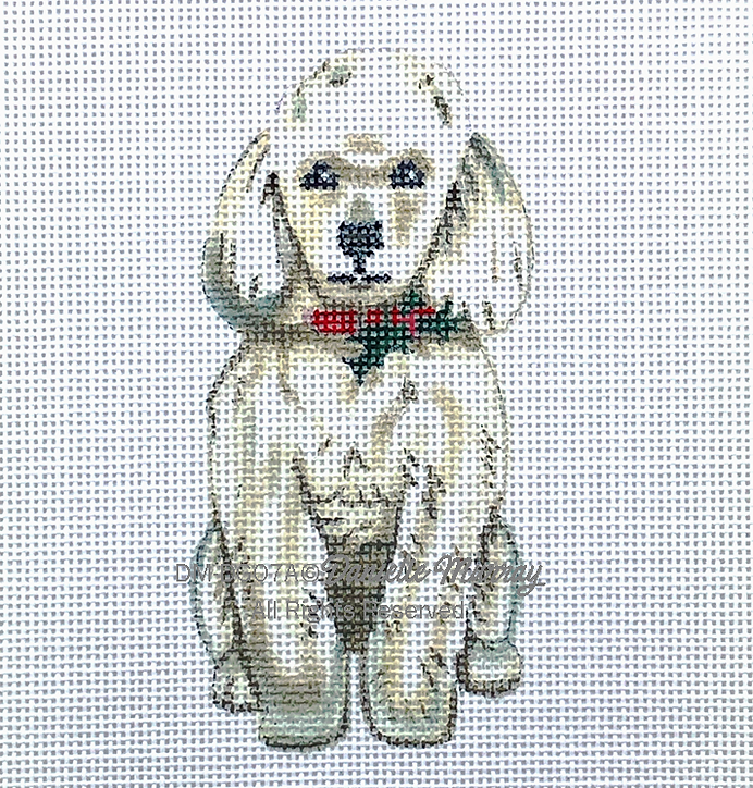 Dog: Holiday Poodle ornament