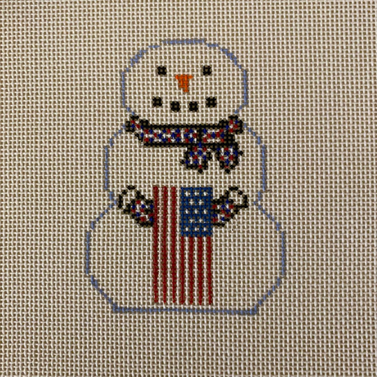 Snowman with Flag