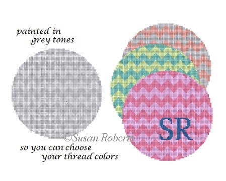 Color Pick Zig Zag - 2 color, 4" round