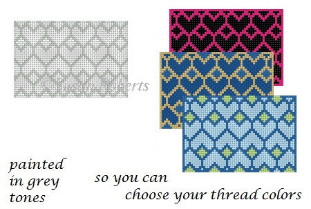 Color Pick Heart Trellis 3" x 2" insert