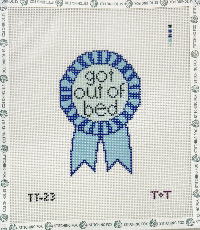 Got Out of Bed Blue Ribbon Badge