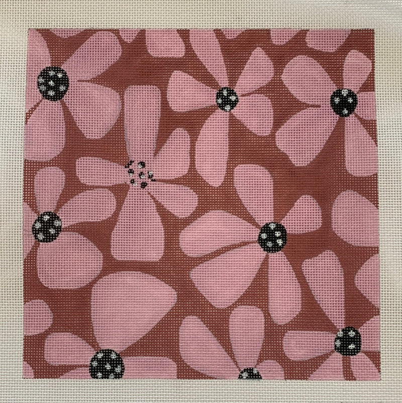 Pink Flowers on Coral