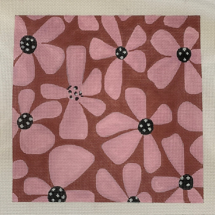 Pink Flowers on Coral