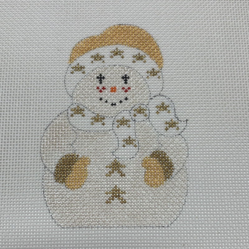 Snowman - Gold Stars