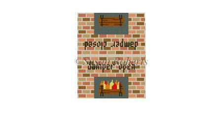 Damper Open/Closed, Fireplace - Sign