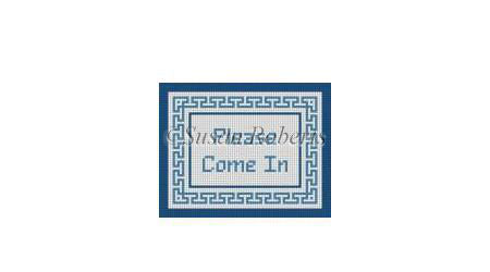 "Please Come In", Greek Key - Sign