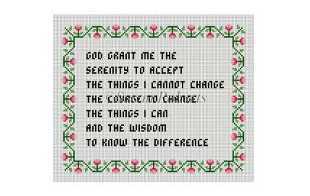Serenity Prayer, floral - Sign