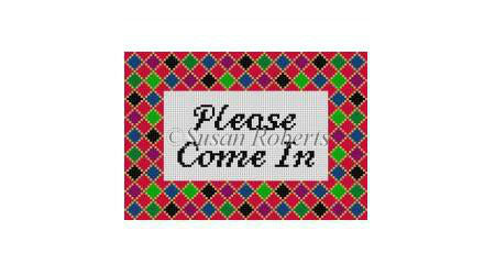 "Welcome" Harlequin - Sign