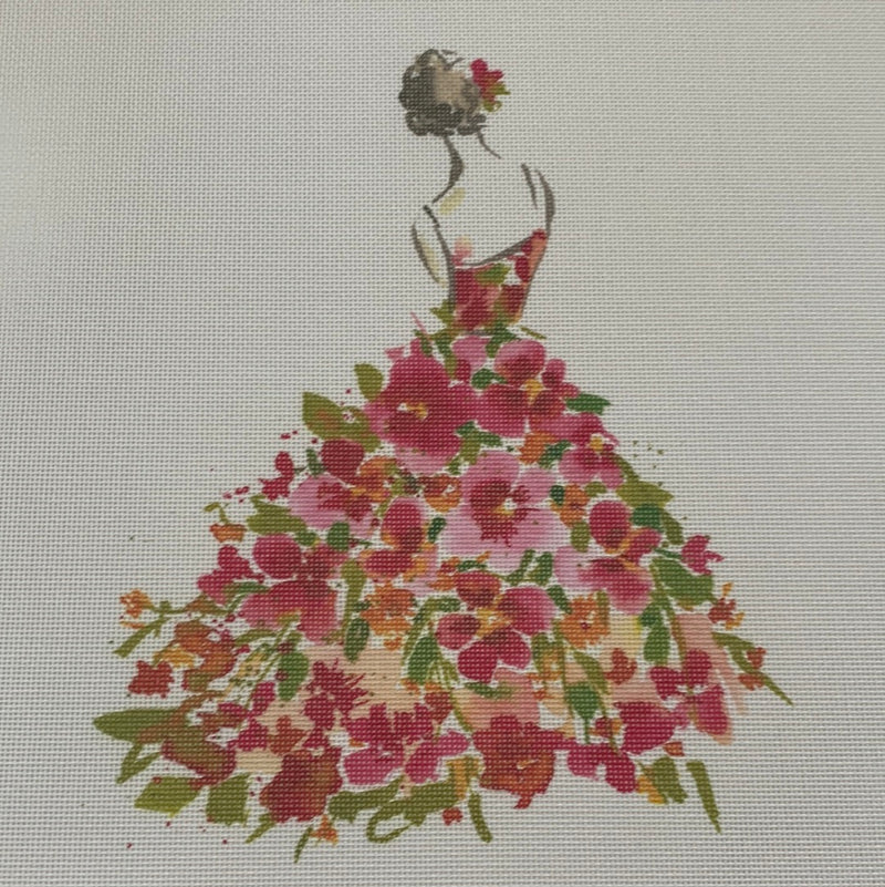 Lady w/ Multi Flowers - Small