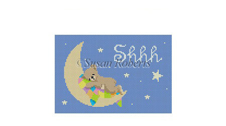 Bear Sleeping on Moon, "Shhh" - Sign