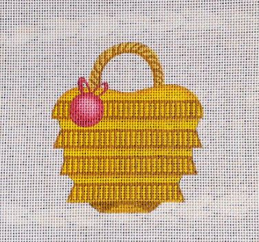 Fringe Tote Bag with Pom Pom Handles