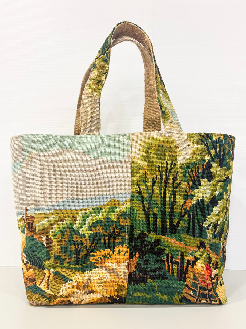 After the Hunt Tote - Bespoke Needlepoint Bag Collection
