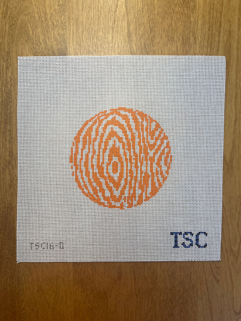 The Sheffield Collection ·  Faux Bois Round-Orange