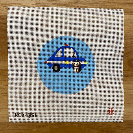 Police Car with Dog Ornament