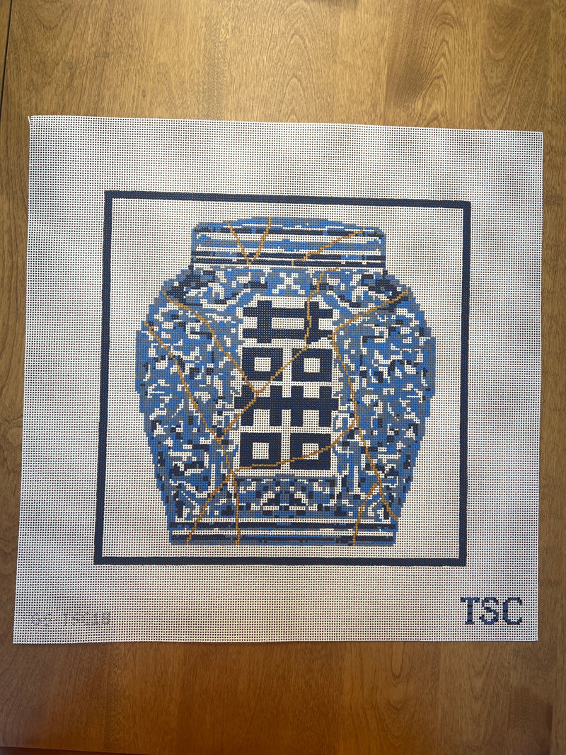 The Sheffield Collection ·  Kintsugi Ginger Jar Pillow