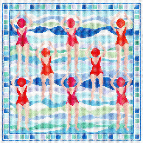 8 Girls Swimming