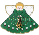 Angel with charms: Golf Lady (green)